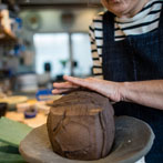 Patricia Shone in her studio 2018